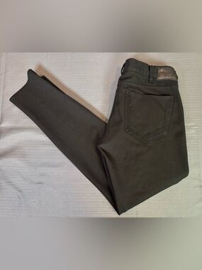 Silver Jeans Aiko Mid Rise Super Skinny Black Stretch Pants W33